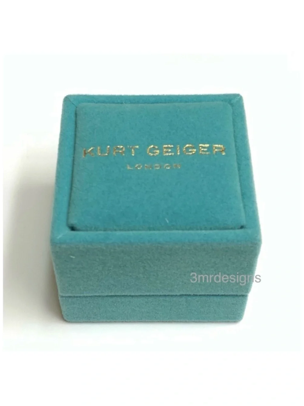 NIB KURT GEIGER Yellow Opalescent Dome Gem Gold Tone Glass Crystals Ring